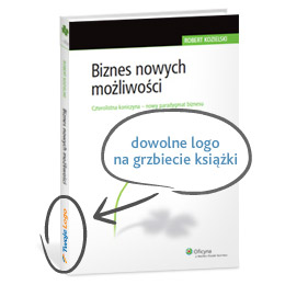 Biznes nowych możliwości - dowolne logo na grzbiecie książki